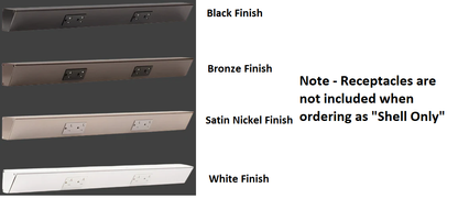 Blank Under Cabinet Power Strip - Shell Only