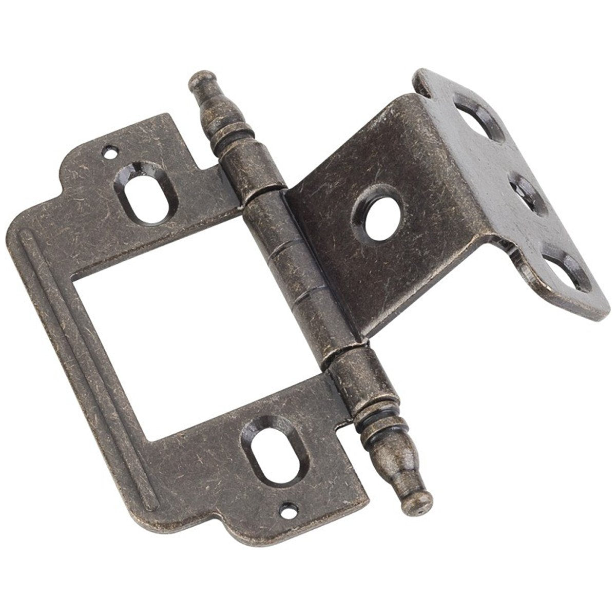 Hardware Resources Full Inset Partial Wrap 3/4" Flush Hinge with Decorative Finial Tip-DirectCabinets.com