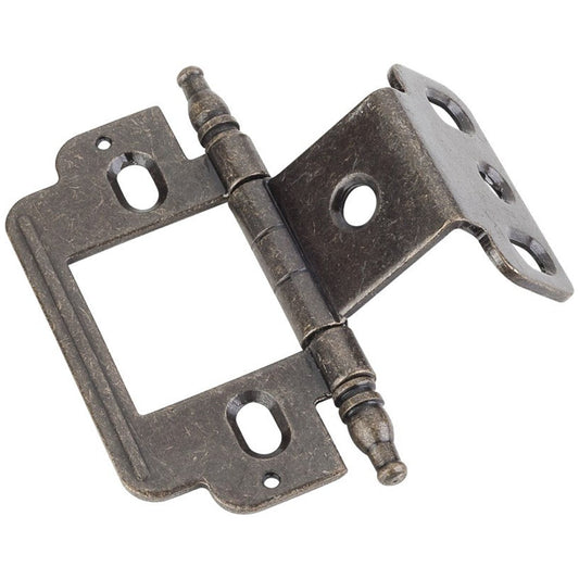Hardware Resources Full Inset Partial Wrap 3/4" Flush Hinge with Decorative Finial Tip-DirectCabinets.com