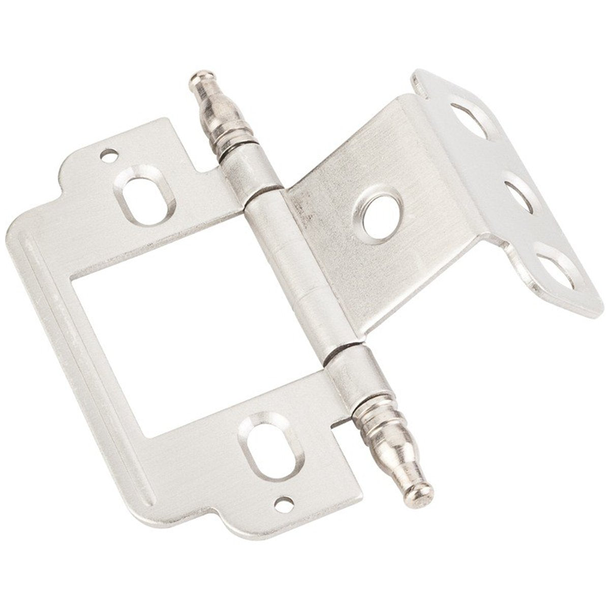 Hardware Resources Full Inset Partial Wrap 3/4" Flush Hinge with Decorative Finial Tip-DirectCabinets.com
