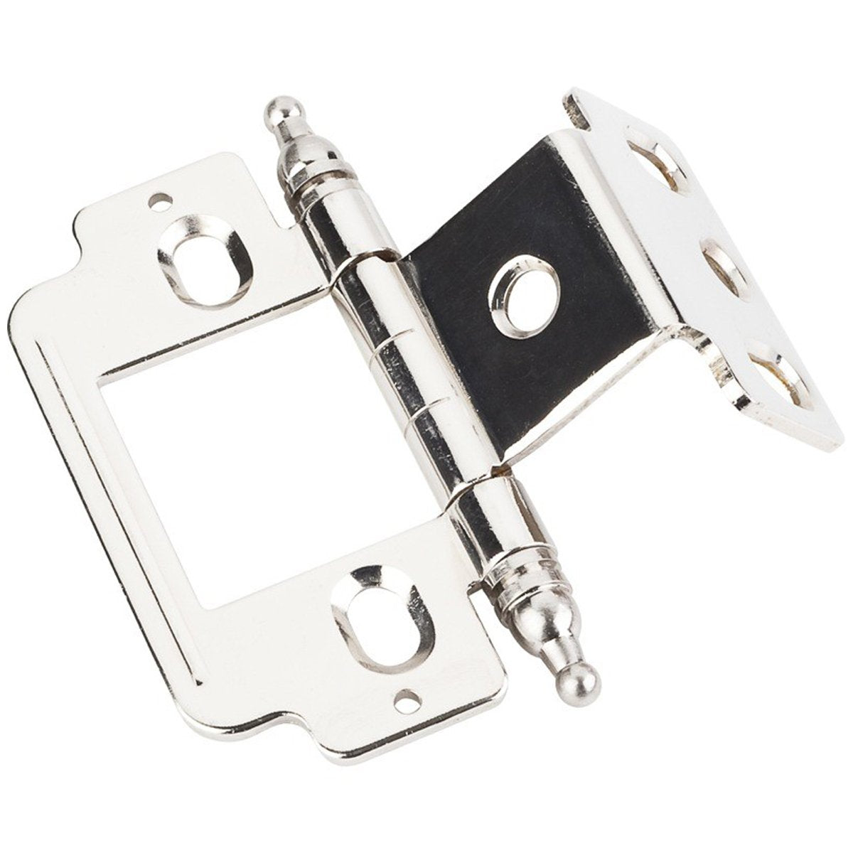 Hardware Resources Full Inset Partial Wrap 3/4" Flush Hinge with Decorative Ball Tip-DirectCabinets.com