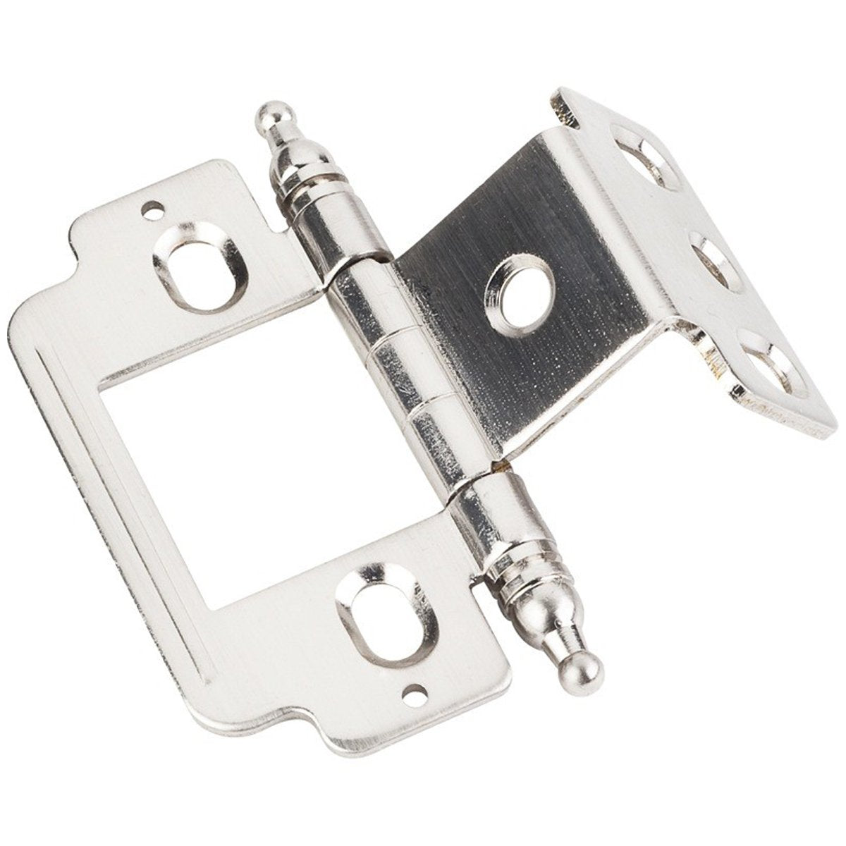 Hardware Resources Full Inset Partial Wrap 3/4" Flush Hinge with Decorative Ball Tip-DirectCabinets.com