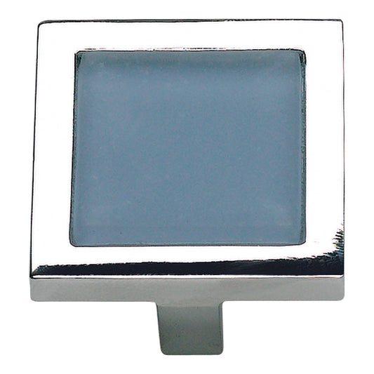 Spa Blue Square Knob-DirectCabinets.com