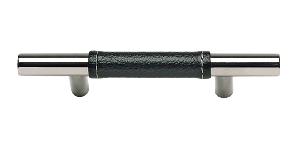 Zanzibar Black Leather Pull 3" CC-DirectCabinets.com
