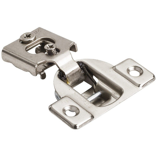 Hardware Resources Economical 1/2" Overlay Self-close Compact Hinges in Polished Nickel-DirectCabinets.com