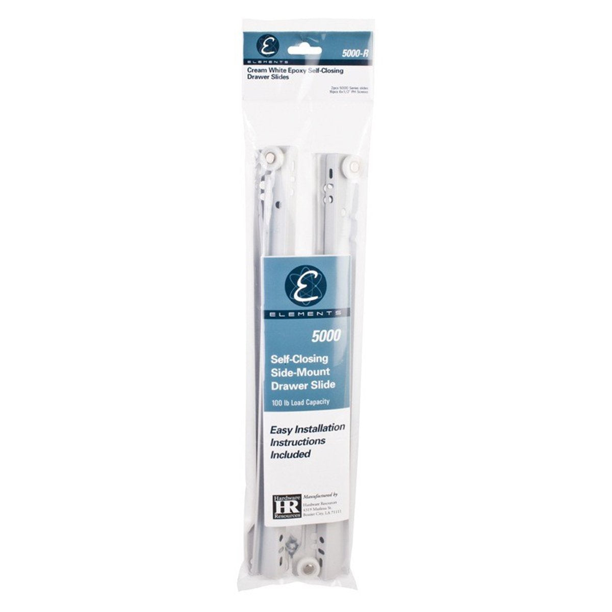 Hardware Resources Cream White Self-close Epoxy Slide Retail Pack-DirectCabinets.com