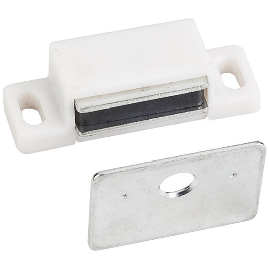 Hardware Resources 15 lb Single Magnetic Catch with Strike and Screws-DirectCabinets.com