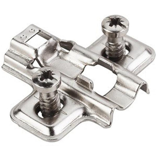 Hardware Resources Standard Duty 2 mm Non-Cam Adjustable Steel Plate with Euro Screws-DirectCabinets.com