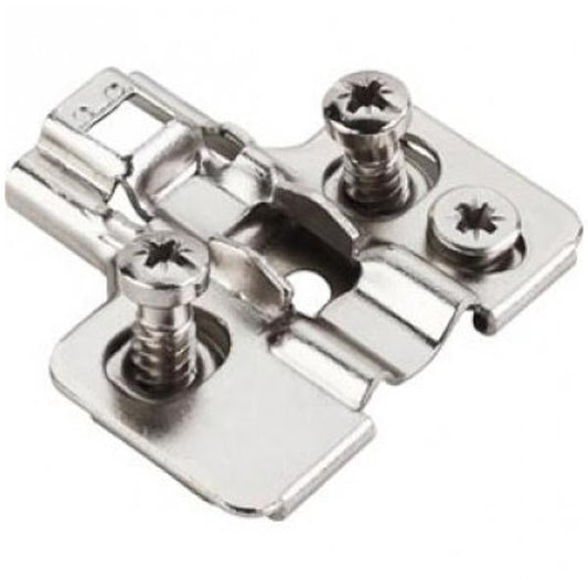 Hardware Resources Standard Duty 0 mm Cam Adjustable Steel Plate with Euro Screws-DirectCabinets.com