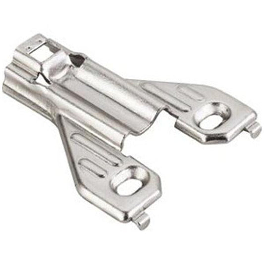 Hardware Resources Standard Duty 0 mm Non-Cam Adjustable Steel Plate without Screws in Polished Nickel-DirectCabinets.com