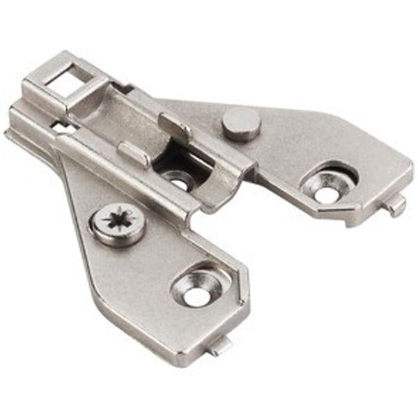 Hardware Resources Heavy Duty 3 mm Cam Adjustable Zinc Die Cast Plate without Screws in Polished Nickel-DirectCabinets.com