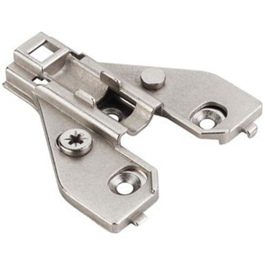 Hardware Resources Heavy Duty 3 mm Cam Adjustable Zinc Die Cast Plate without Screws in Polished Nickel-DirectCabinets.com
