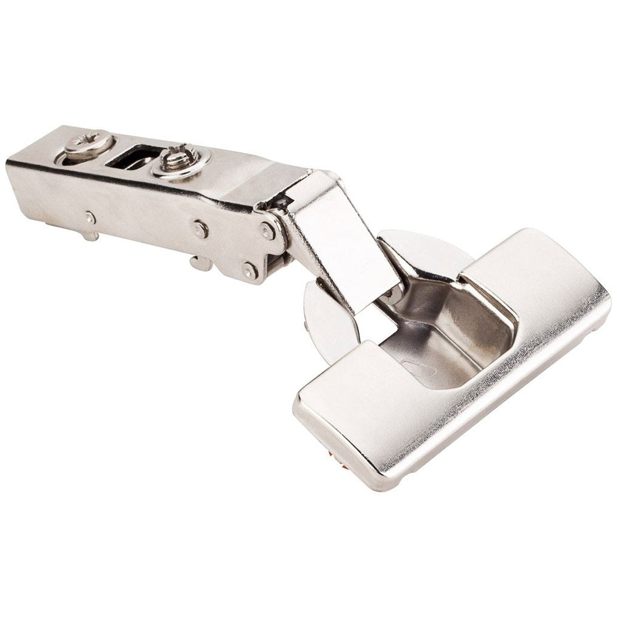 Hardware Resources 125 Degree 0 mm Crank Cam Adjustable Heavy Duty Soft-close Hinge with Easy-Fix Dowels with Cover-DirectCabinets.com