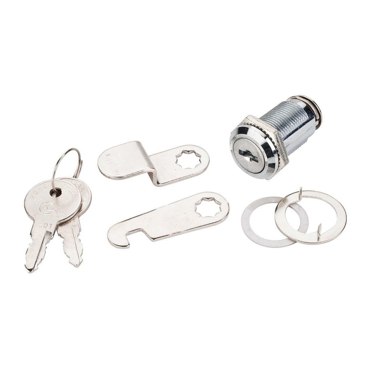 Hardware Resources 1-1/2" Length Chrome Cam Lock, Keyed Alike-DirectCabinets.com
