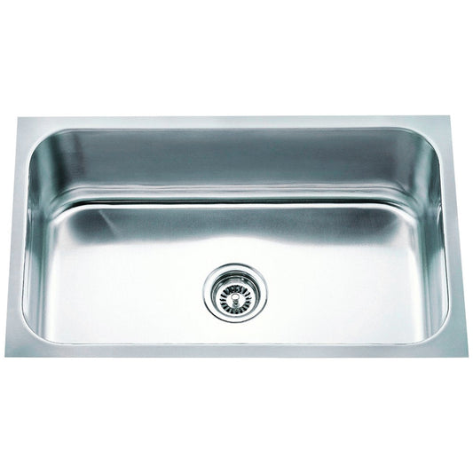 Hardware Resources 18 Gauge Stainless Steel Rectangular Undermount Utility Sink-DirectCabinets.com