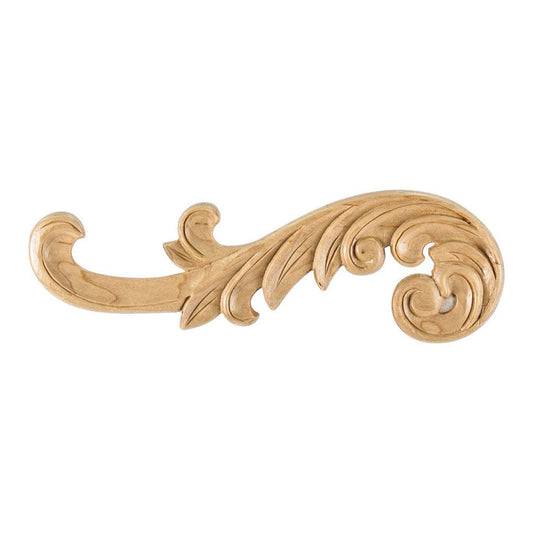 Hardware Resources Cherry Curved Acanthus Applique-DirectCabinets.com