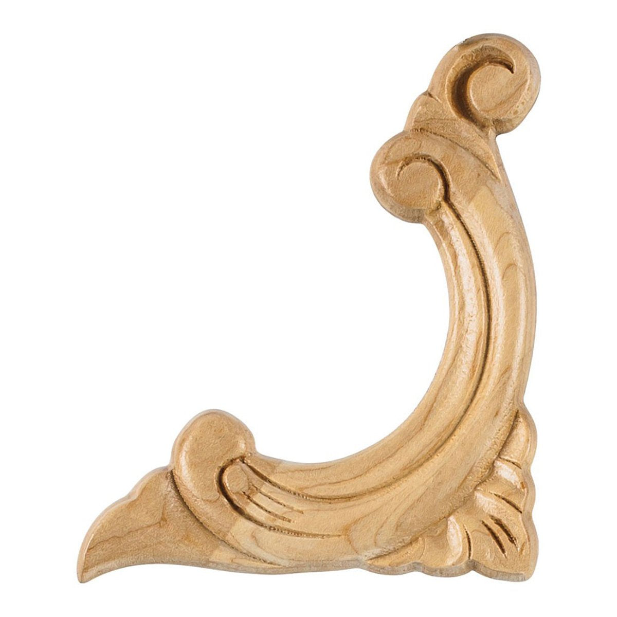 Hardware Resources Cherry Acanthus Corner Applique-DirectCabinets.com