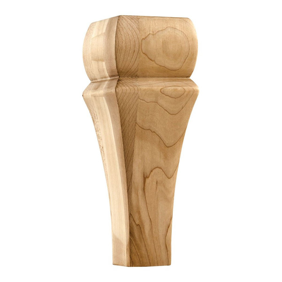 Hardware Resources 3" Square x 8" Hard Maple Contemporary Bun Foot-DirectCabinets.com