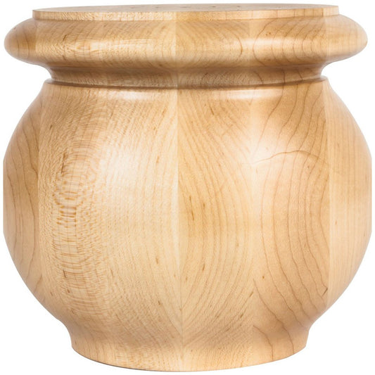 Hardware Resources Alder Pot Belly Bun Foot-DirectCabinets.com