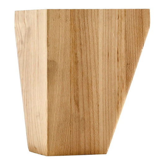 Hardware Resources 3-1/2" x 4-1/2" Alder Shaker Transitional Bun Foot-DirectCabinets.com