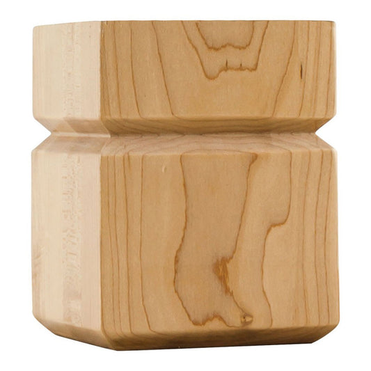 Hardware Resources Natural Rubberwood Shaker Transitional Bun Foot-DirectCabinets.com