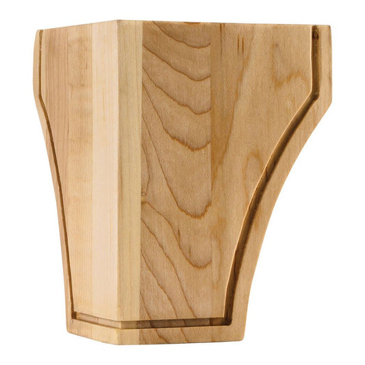 Hardware Resources Triangular Rubberwood Mission Bun Foot-DirectCabinets.com
