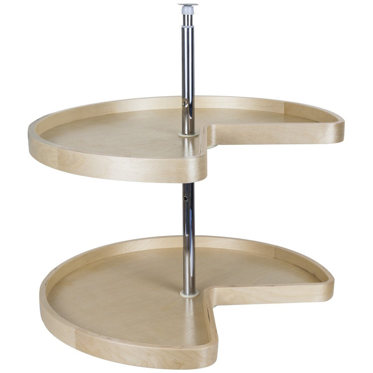Hardware Resources Kidney Banded Lazy Susan Set with Twist and Lock Adjustable Pole-DirectCabinets.com