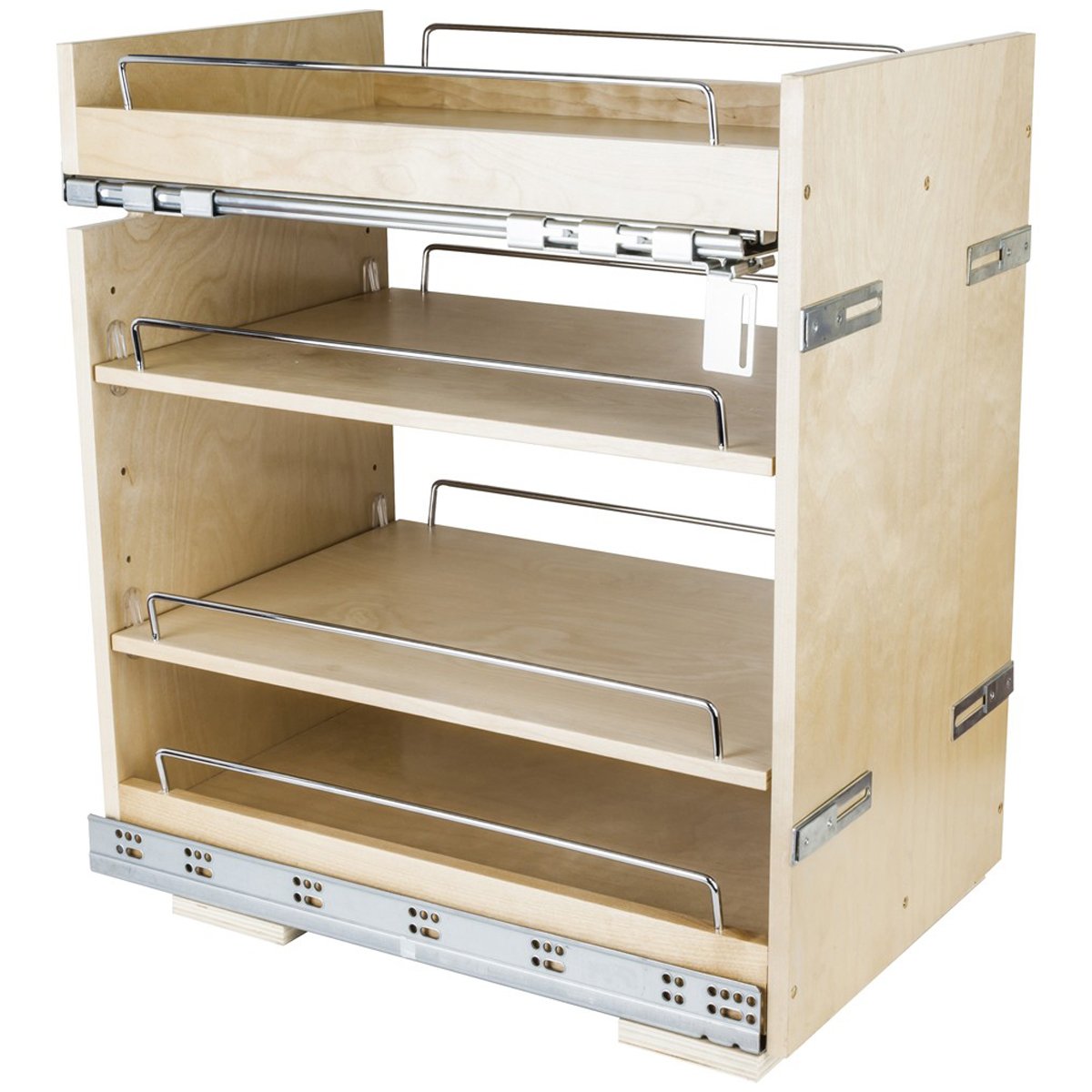 Hardware Resources No Wiggle Base Cabinet Pullout with Premium Soft-close Concealed Undermount Slides-DirectCabinets.com