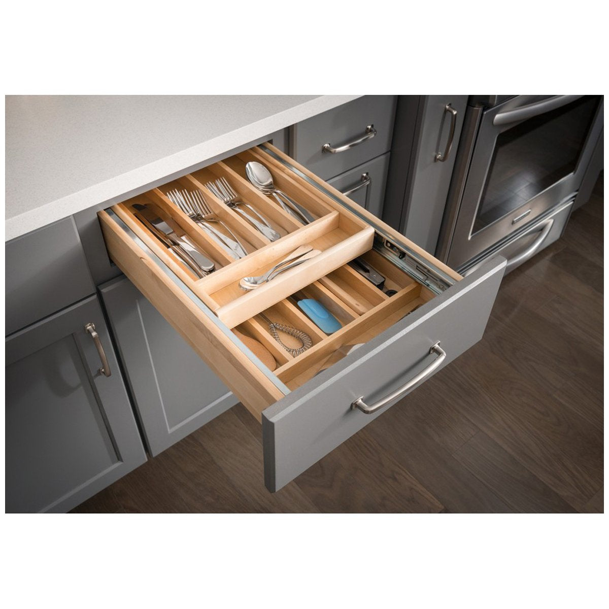 Hardware Resources Double Cutlery Drawer-DirectCabinets.com