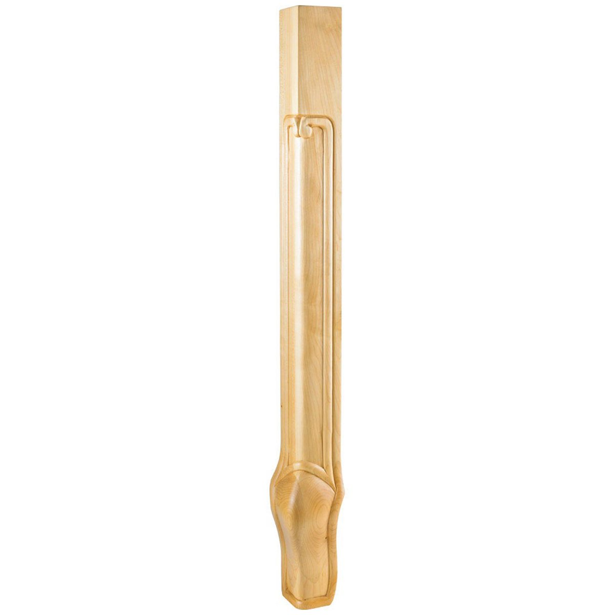 Hardware Resources Rubberwood Queen Anne Corner Leg-DirectCabinets.com