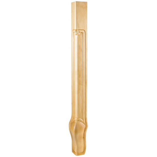 Hardware Resources Rubberwood Queen Anne Corner Leg-DirectCabinets.com