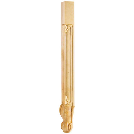 Hardware Resources Rubberwood French Cut Corner Leg-DirectCabinets.com