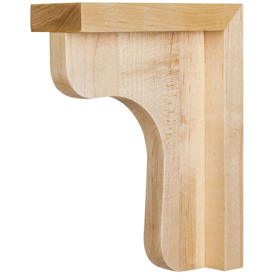 Hardware Resources 2-1/2" x 6" x 8" Hard Maple Wood Bar Bracket-DirectCabinets.com