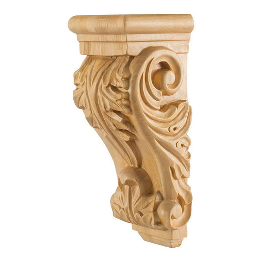 Hardware Resources 4-7/8" x 4-1/2" x 12" Alder Acanthus Bar Bracket-DirectCabinets.com