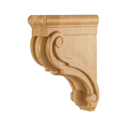 Hardware Resources 3" x 7" x 10" Alder Scrolled Bar Bracket-DirectCabinets.com