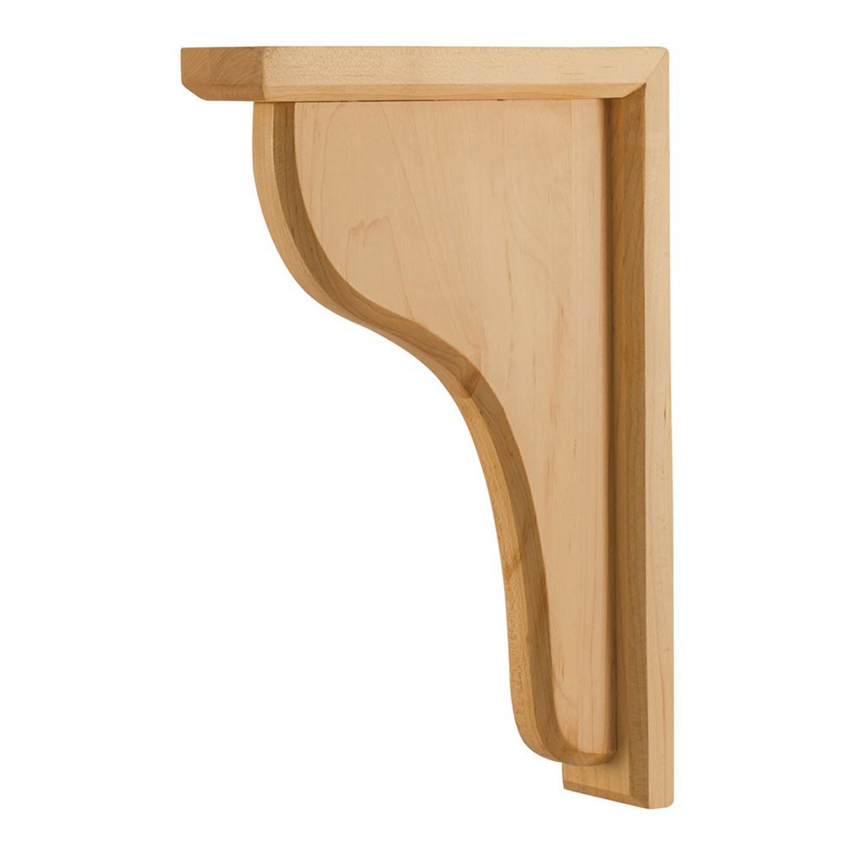 Hardware Resources Natural Rubberwood Simple Wood Bar Bracket-DirectCabinets.com