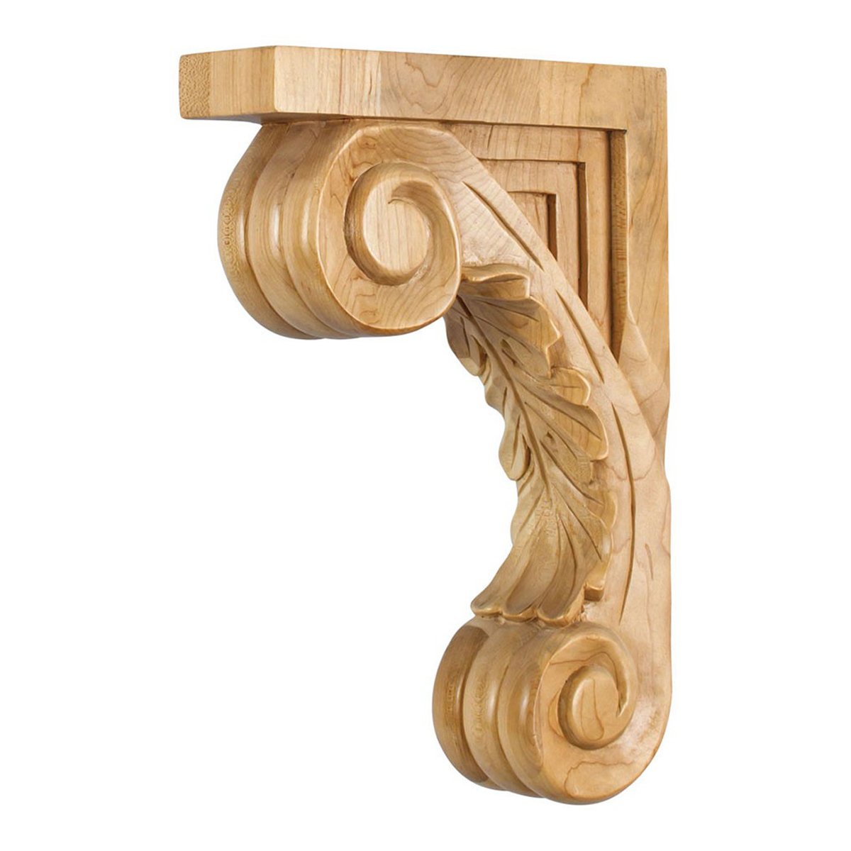 Hardware Resources Alder Acanthus Scrolled Bar Bracket-DirectCabinets.com