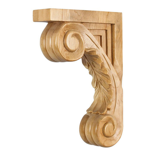 Hardware Resources Cherry Acanthus Scrolled Bar Bracket-DirectCabinets.com