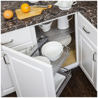 Hardware Resources Door Mounted Universal Blind Corner Organizer for 15" - 18" Opening-DirectCabinets.com