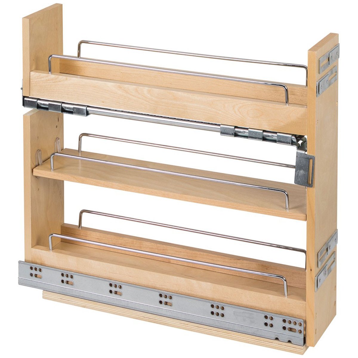 Hardware Resources "No Wiggle" Under Drawer Base Cabinet Pullout Built on Premium Soft-close Slides-DirectCabinets.com