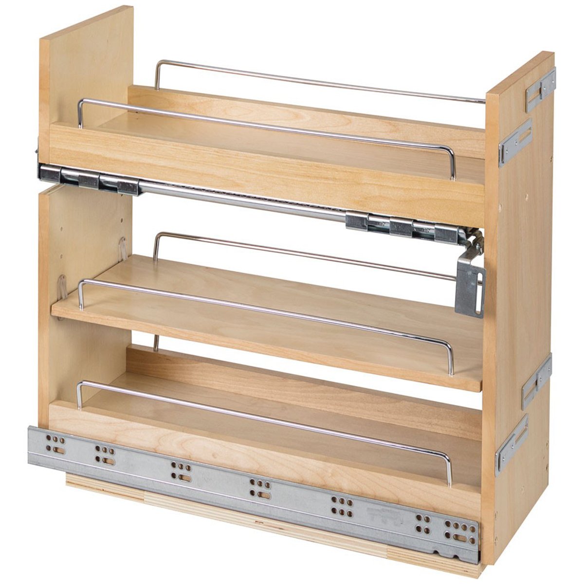 Hardware Resources "No Wiggle" Under Drawer Base Cabinet Pullout Built on Premium Soft-close Slides-DirectCabinets.com