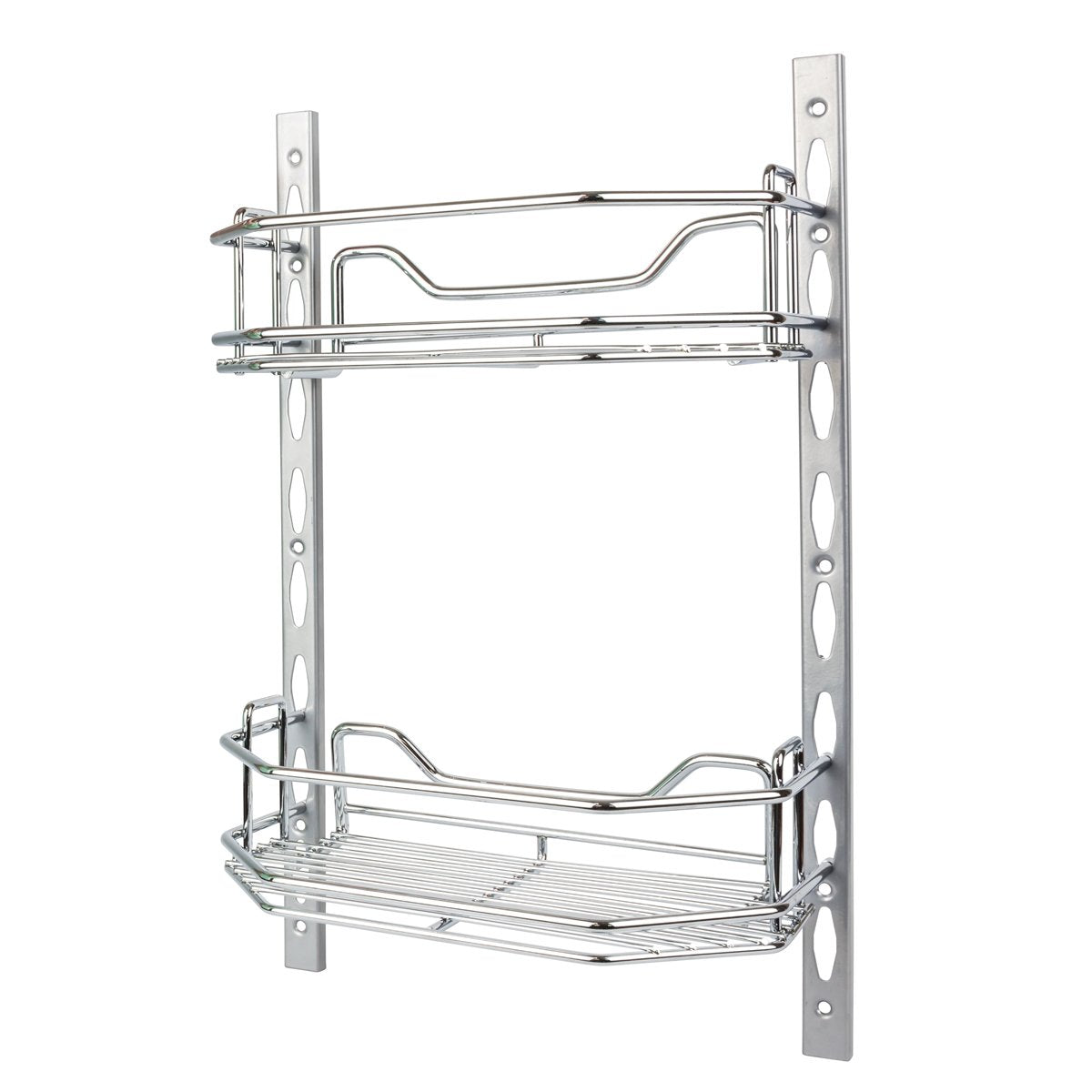 Hardware Resources 6" Deep Door Mounted Tray System Kit in Polished Chrome-DirectCabinets.com