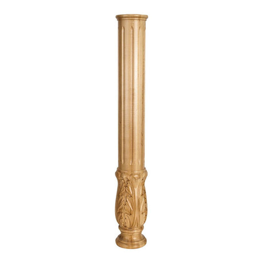 Hardware Resources Alder Acanthus Fireplace Column-DirectCabinets.com