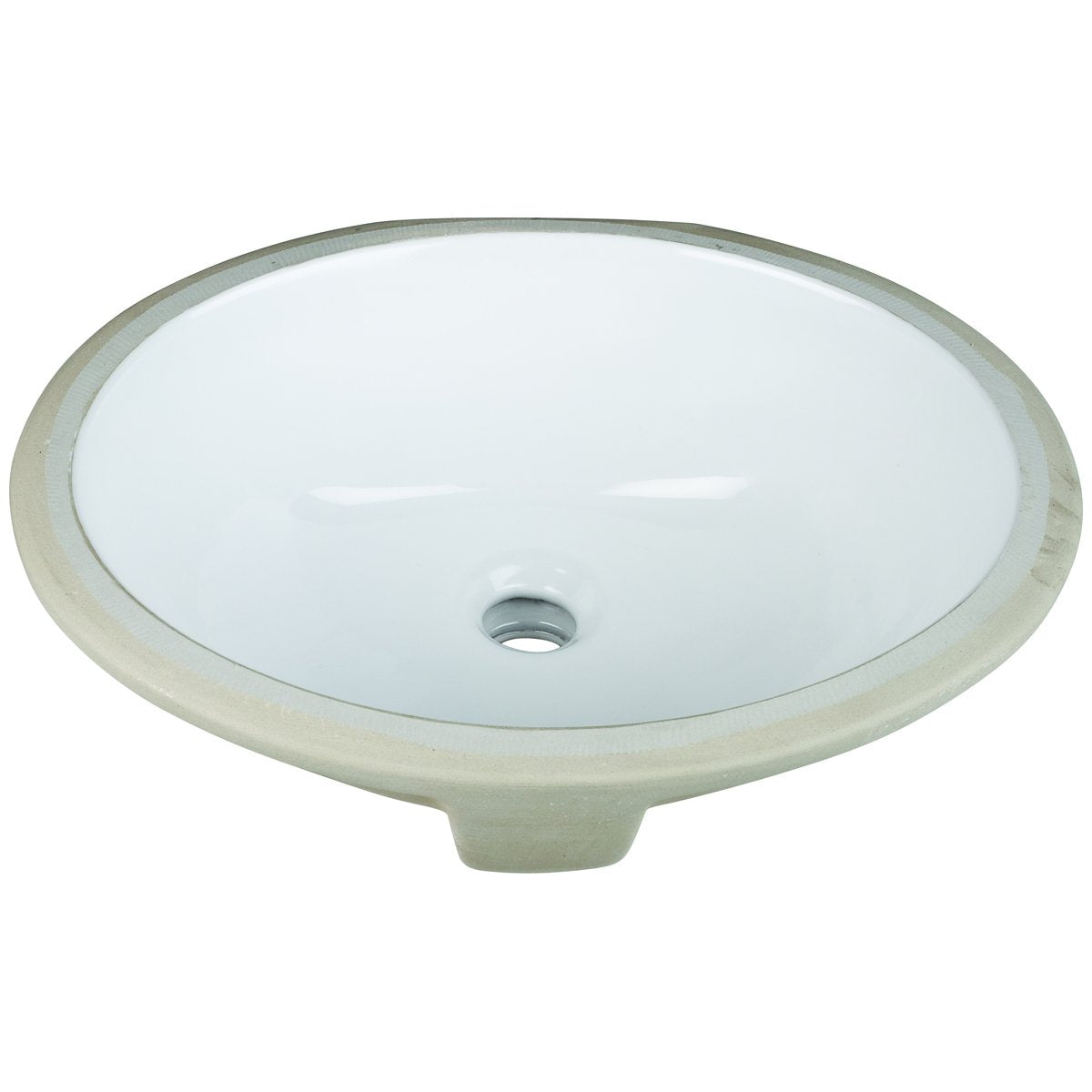 Hardware Resources 15" Oval Undermount Porcelain Bowl-DirectCabinets.com