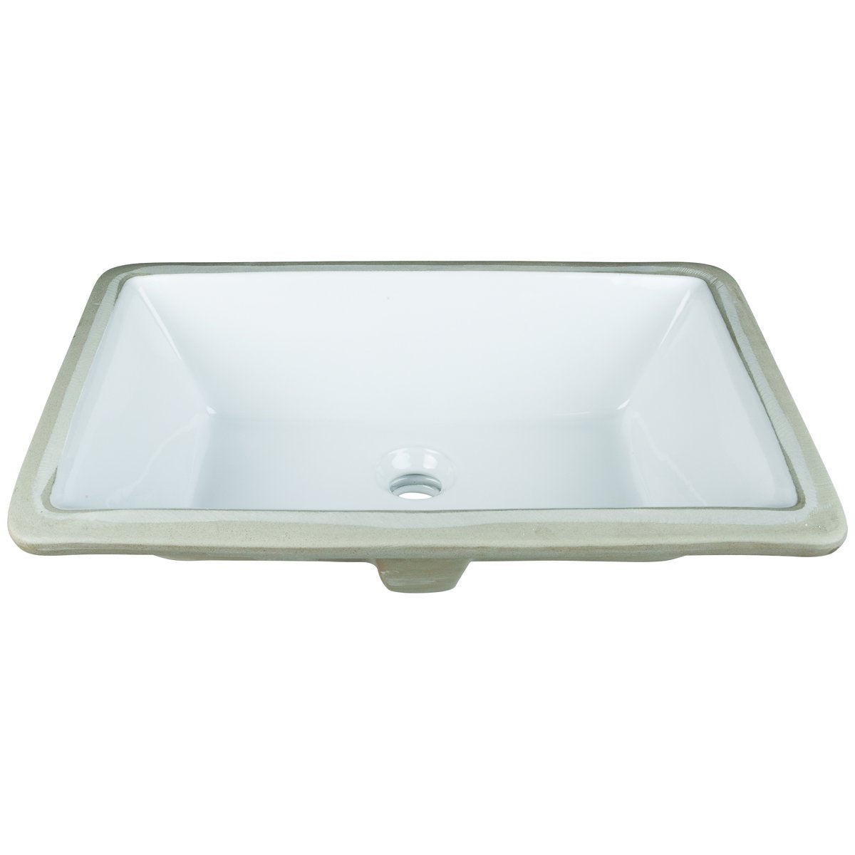 Hardware Resources 18-1/2" Rectangle Undermount White Porcelain Bowl-DirectCabinets.com
