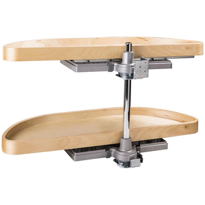 Hardware Resources Half-Moon Lazy Susan Set with Wood Trays-DirectCabinets.com