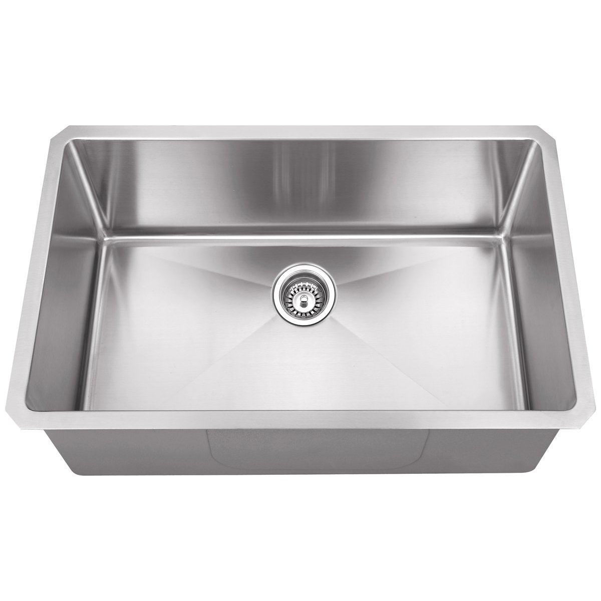 Hardware Resources Stainless Steel Undermount 16 Gauge Fabricated Kitchen Sink-DirectCabinets.com