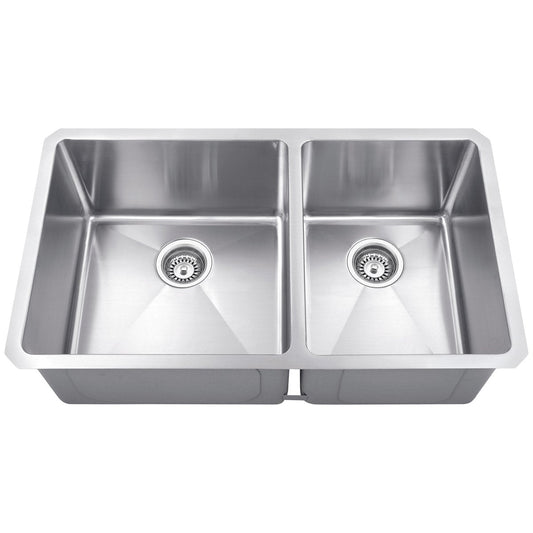 Hardware Resources Rectangular Stainless Steel 16 Gauge Fabricated Kitchen Sink-DirectCabinets.com