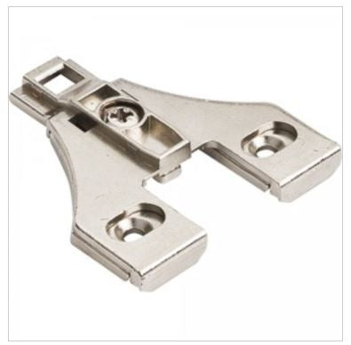 Heavy Duty 3 mm Cam Adjustable Zinc Die Cast Plate without Screws Recommended for 125 Degree Hinge-DirectCabinets.com