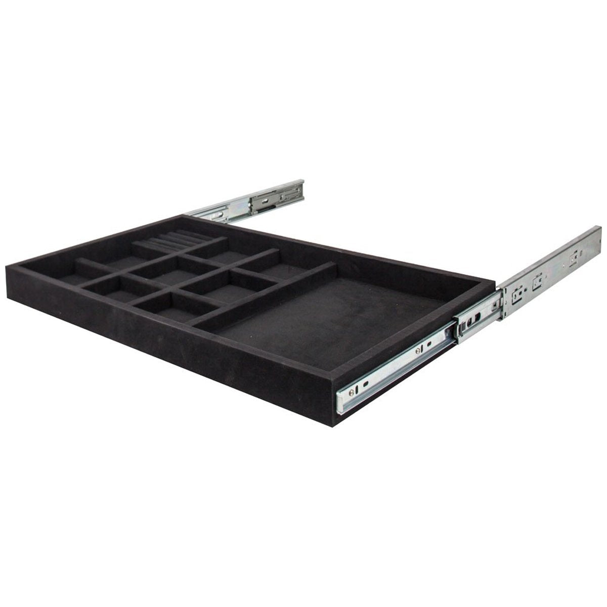 Hardware Resources 10 Compartment Felt Jewelry Organizer with Ring Insert Drawer Kit-DirectCabinets.com